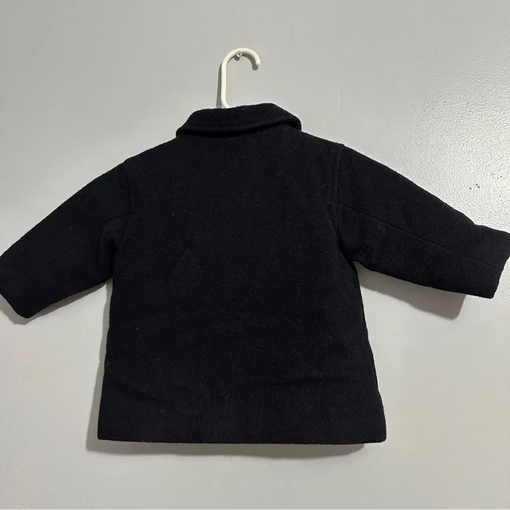 Gymboree infant black button up coat size 12-18 months